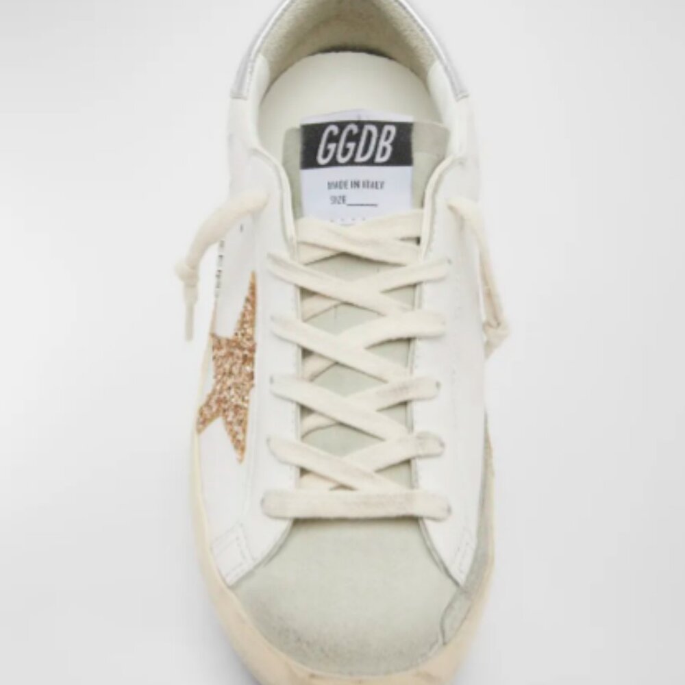 Super-Star Leather Glitter Low-Top Sneakers - Picture 4 of 8